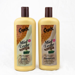 CAPILO RINSE MIEL Y LECHE 16 OZ shampoo et rinse