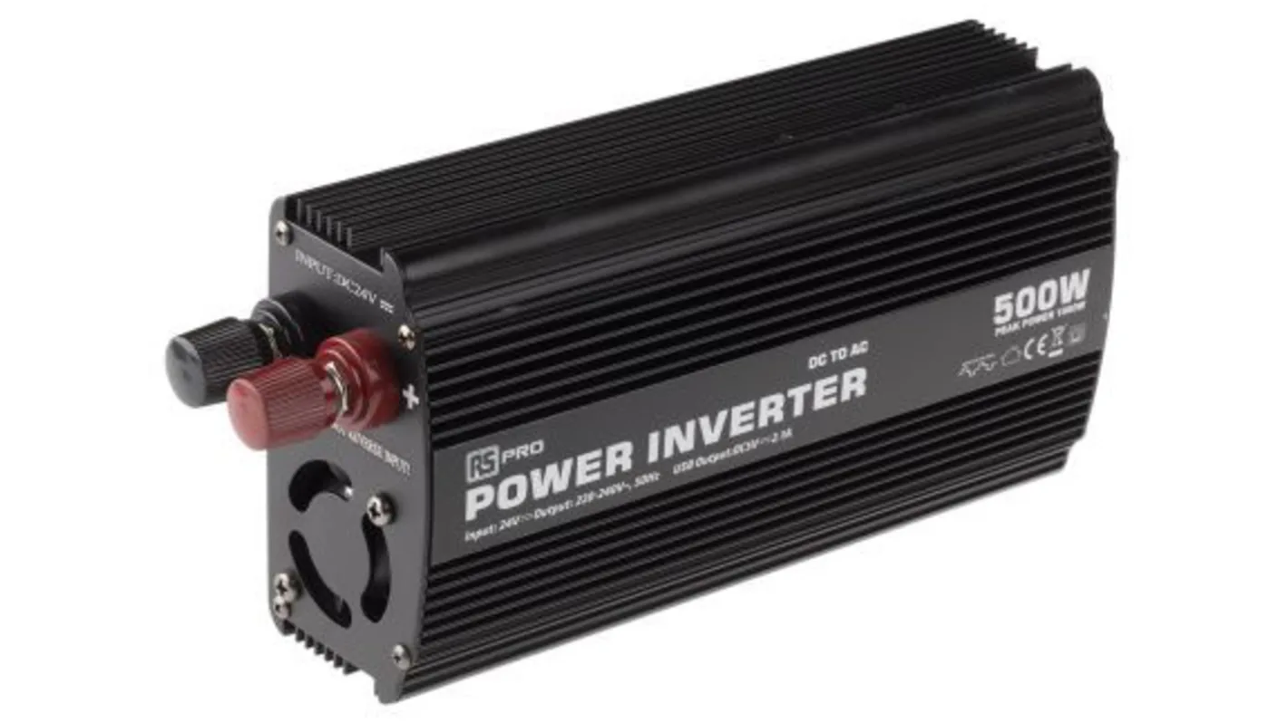 RS PRO Modified Sine Wave 500W Power Inverter, 12V dc Input, 230V ac Output | RS