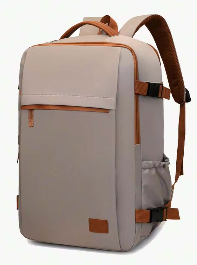 Sac à dos urbain gris et camel multifonction