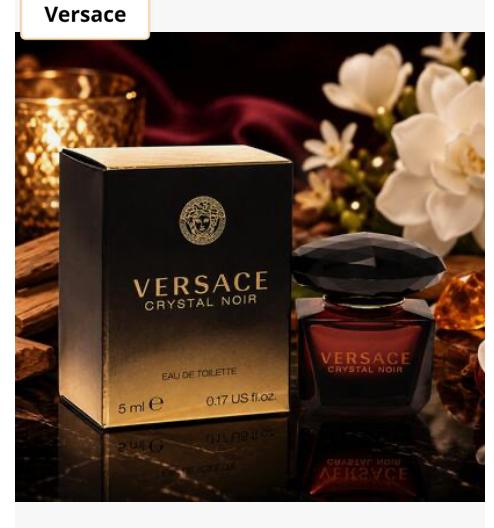 Versace Crystal Noir – Mini parfum pour femme, 5 ml