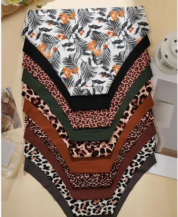Culotte taille basse sans couture pour femme à imprimé léopard