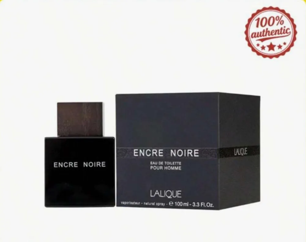 Lalique Encre Noire – Parfum boisé pour homme, 100 ml