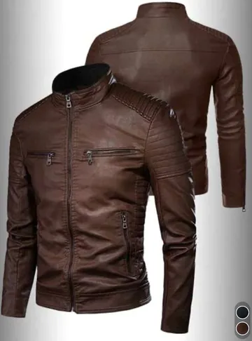 veste de moto en simili-cuir pour homme de style Café Racer / Biker