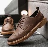 Chaussures Richelieu Derby Brogue pour homme, style britannique — miniature 2