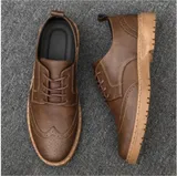 Chaussures Richelieu Derby Brogue pour homme, style britannique — miniature 1