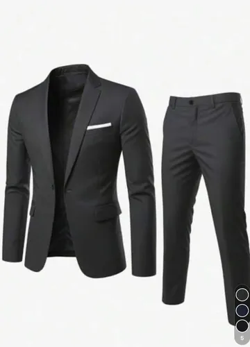 Ensemble de costume 2 pièces ajusté (Slim Fit) pour homme en noir
