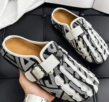 Mules à enfiler pour homme avec motif monogramme
